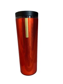 Reddish/Orange Starbucks 16oz Insulated Travel Mug with Secure Lid