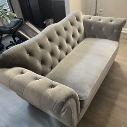 Grey Tufted Couch 
