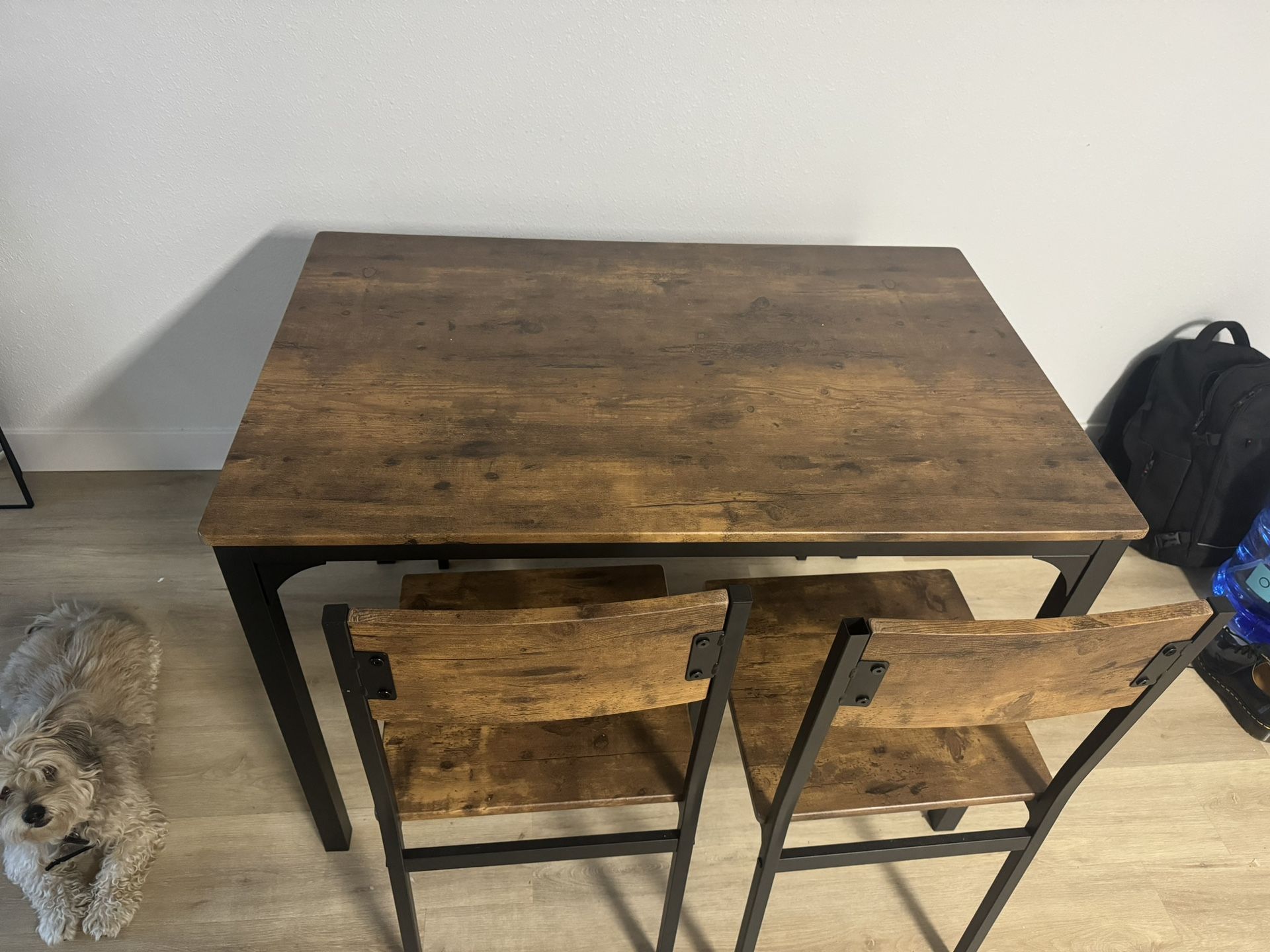 Dining Table, Two Chairs, And Two Seat Bench 