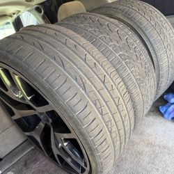 24s snowflakes wheels 6 lugs 275 tire 