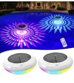 Luces Flotantes de Piscina Cootway con Control Remoto, Luces Solares RGB de Piscina Flotantes de 16.51 cm con 9 Iluminaciones Dinámicas, Luz Flotante 