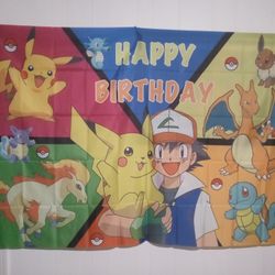 Pokeman Happy Birthday Banner