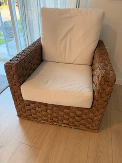 Wicker Decor chair - Model home furniture