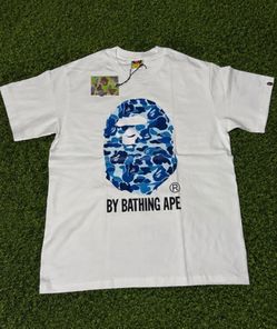 Bape t-shirt, white and blue