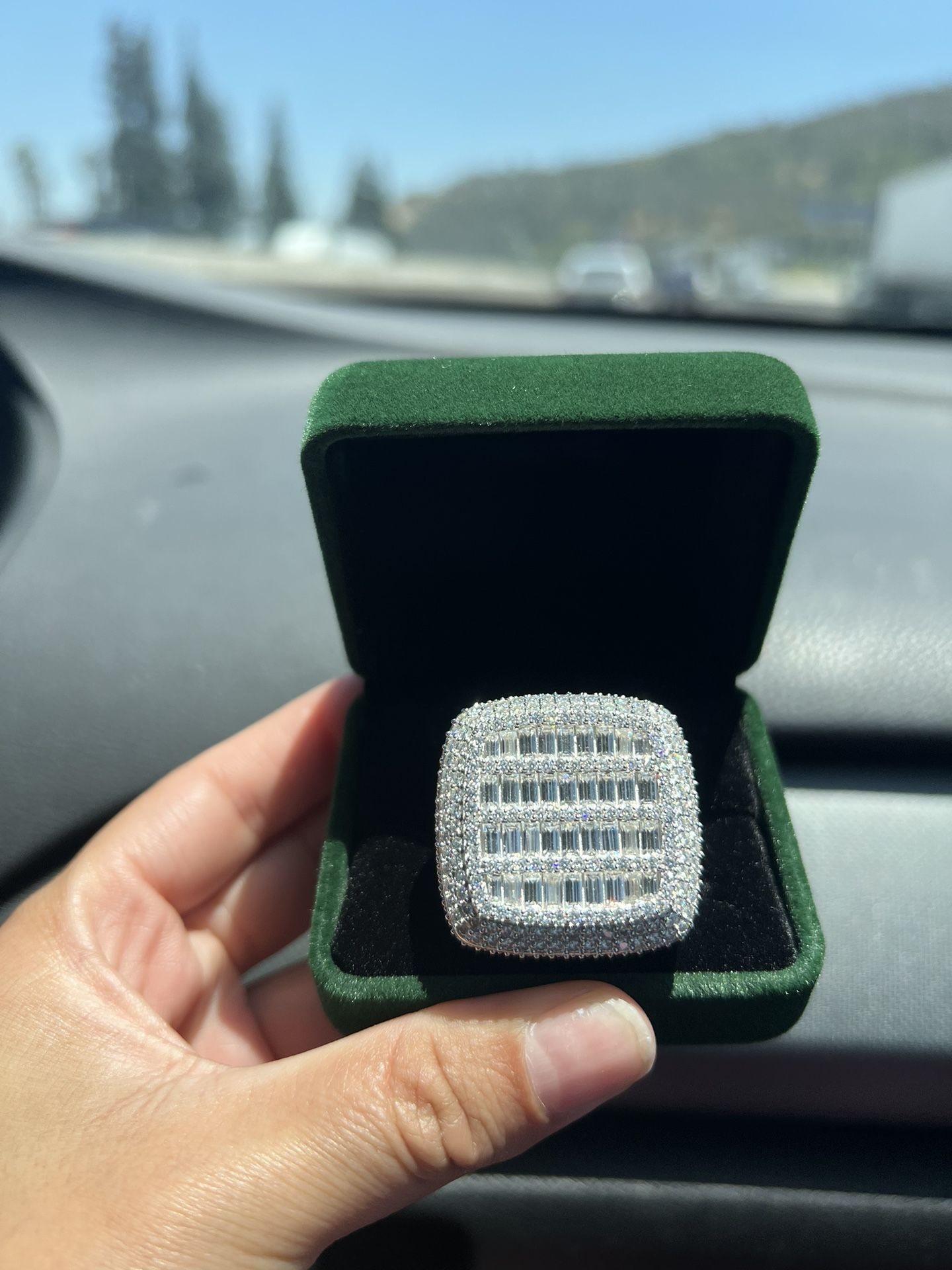 Fully Iced Out Moissanite Men Ring