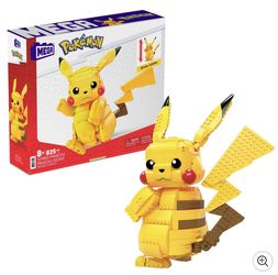MEGA Pokémon Building Toy Kit Jumbo Pikachu 12 Inch Action Figure (NEW)