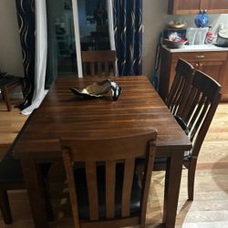Dining Table With Leaf Extend And Armoire