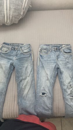Skinny jeans,Two pair of anwser me jeans men 30x30 left and 32x30 right ripped jeans.