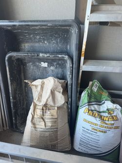 Mason Mix, Cement, And Mixing Tubs