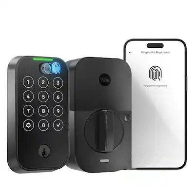 Yale Assure Lock 2 Touch, Black Biometric Fingerprint Door Lock with Touchpad