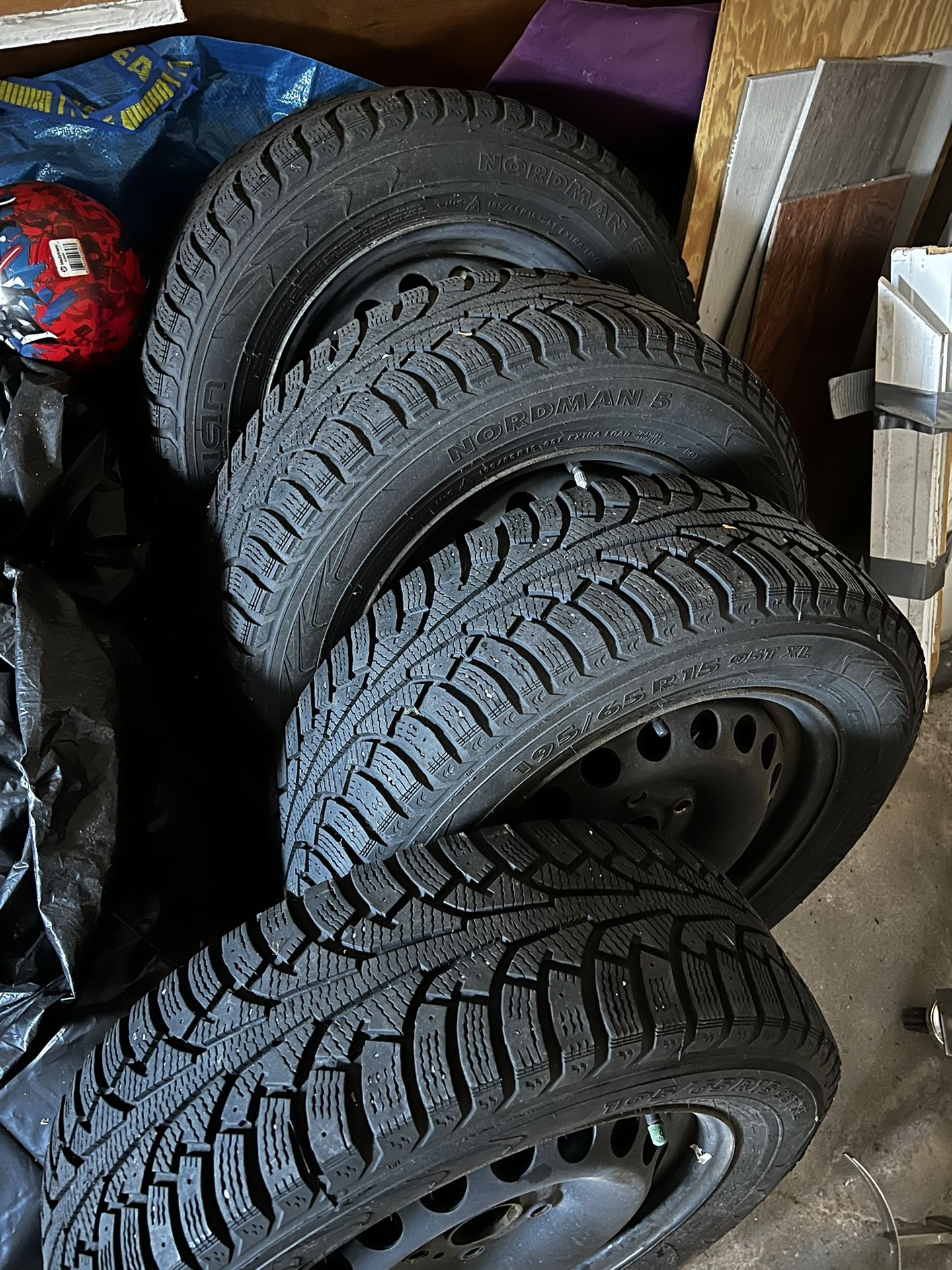 Winter tires, Steel Rims, Steelies, 5X112, Volkswagen, VW for Sale in Wilmington, MA OfferUp