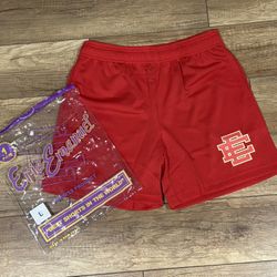 Eric Emanuel Plain Red Shorts 