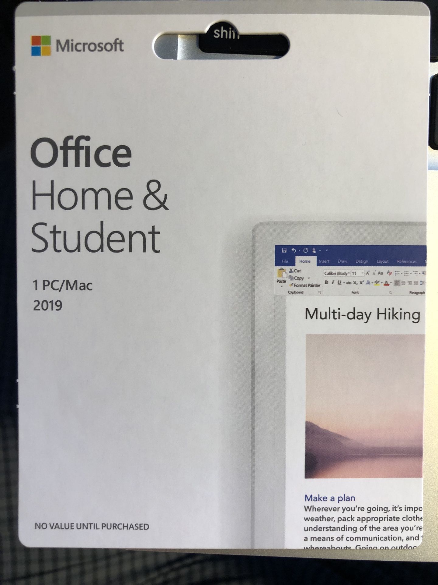 Microsoft Office Home and Student.