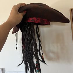 Disney Pirate Hat With Braids Jack Sparrow