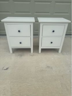 Pr IKEA 2 Drawer & Insert Tray  Matching Nightstands H26x21xW15  H