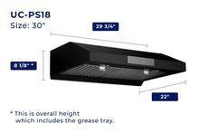 NEW! Top Of The Line Hauslane UC-PS18 30” Matte Black Range Hood Vent