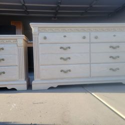 Modern Dresser and 1 Nighstand 