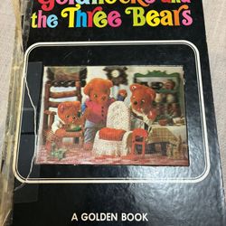 Vintage Goldilocks And The Three Bears 3D Golden Book Rare Hardcover 