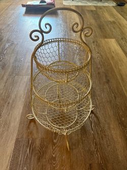 Antique 3 tier basket