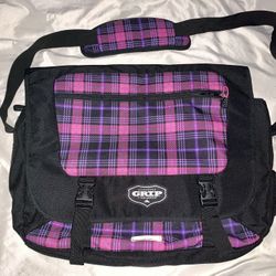 GRIP By High Sierra Laptop Bag! Messenger Bag! Backpack! Crossbody! Nice! Punk Pink Plaid 