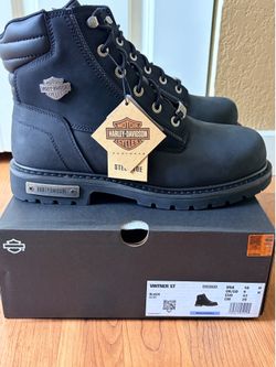 Harley Davidson Vintner Steel Toe Boots Size 10m