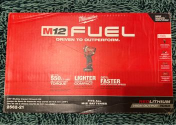 M12 FUEL 12V Li-Ion Brushless Stubby 3/8 in. Impact Wrench Kit w/(1) 5.0 Ah High Output Battery