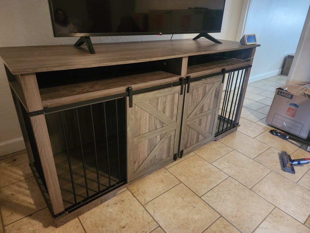 Double Dog Cage Entertainment Center