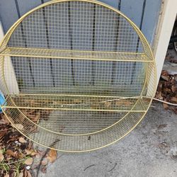 Round Gold Wall Shelf
