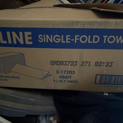 Box Of Uline Single Fold Towels