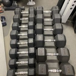 Rubber Coated Dumbbells Set