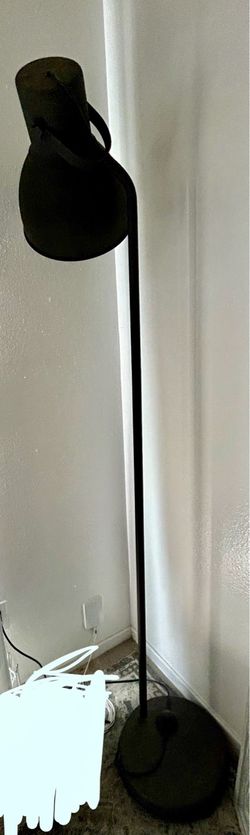 Mirror and tall lamp