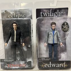 2 NEW TWILIGHT SAGA: EDWARD 7" SCALE POSABLE ACTION 