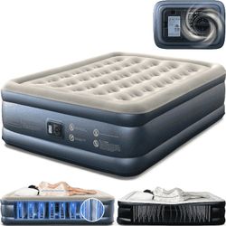 iDOO King Size Air Mattress with Built-in Pump for Home Camping Travel 660lb MAX