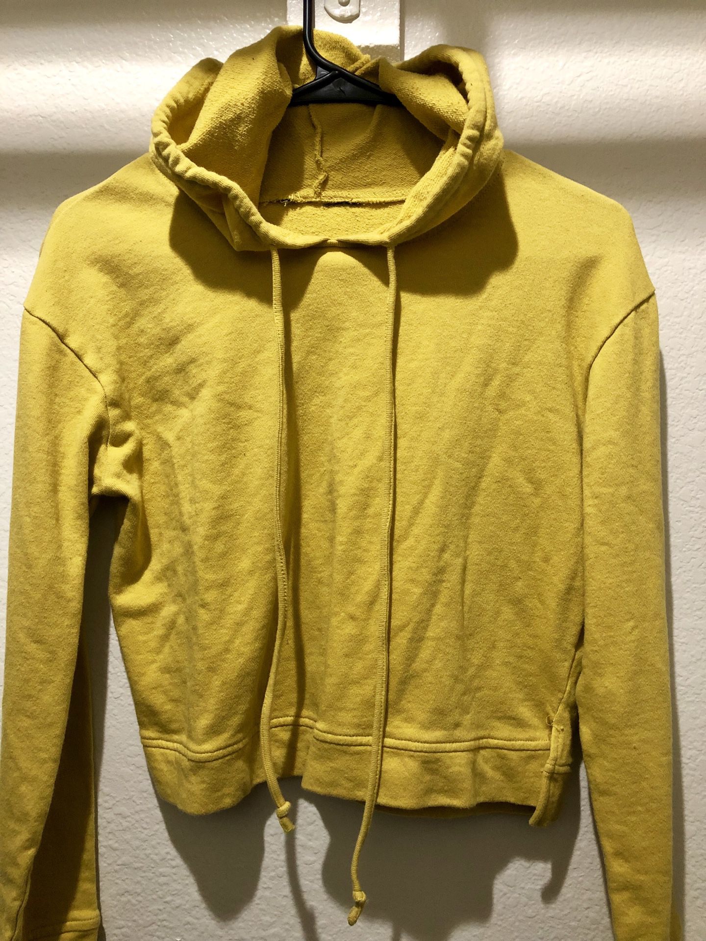 Crop Top mustard yellow hoodie