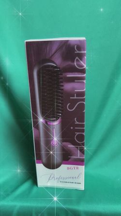 Electric hair straightener brush