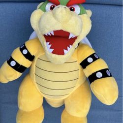 BOWSER BUILD A BEAR Mario Nintendo Plush Growls 