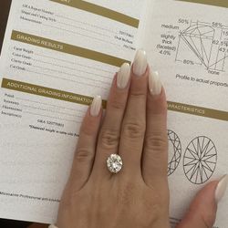 5 Carat Oval Moissanite Diamond Loose For Engagement Ring