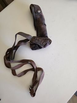 Antique pure leather gun hosters