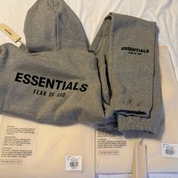 KIDS Fear of God Essentials Hoodie & Pants  (2022) Dark Oatmeal