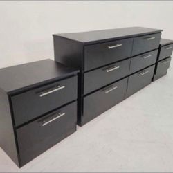 Dresser And 2 Nightstands - Cómoda Y 2 Mesitas De Noche 