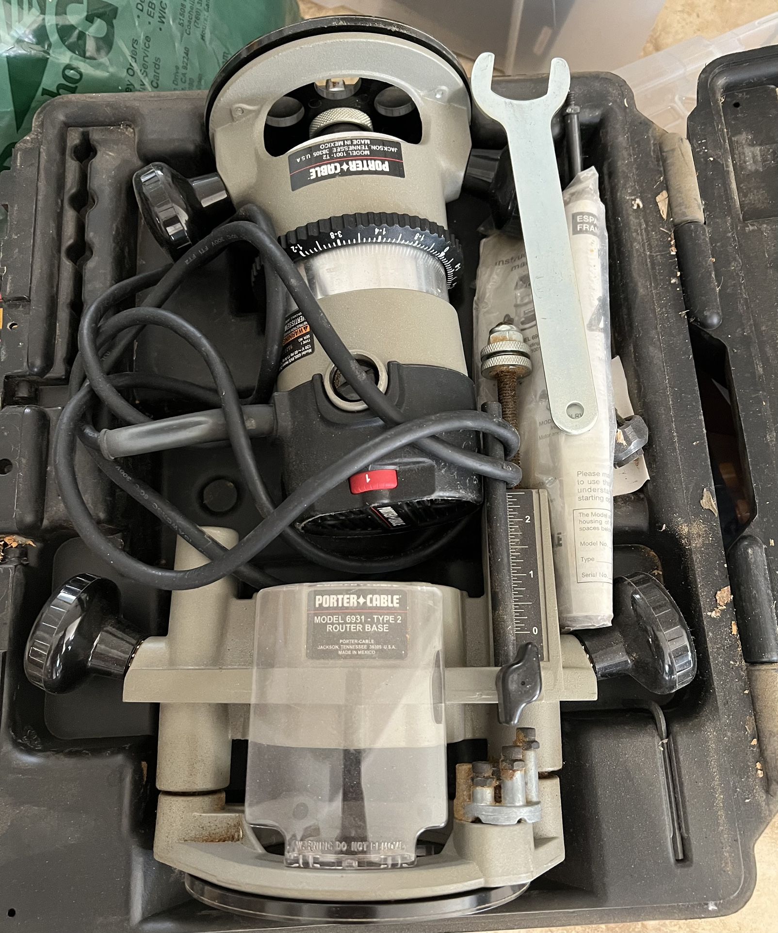 Porter Cable Plunge Router Kit & Accessories