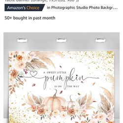 Pumpkin Baby Shower Backdrop
