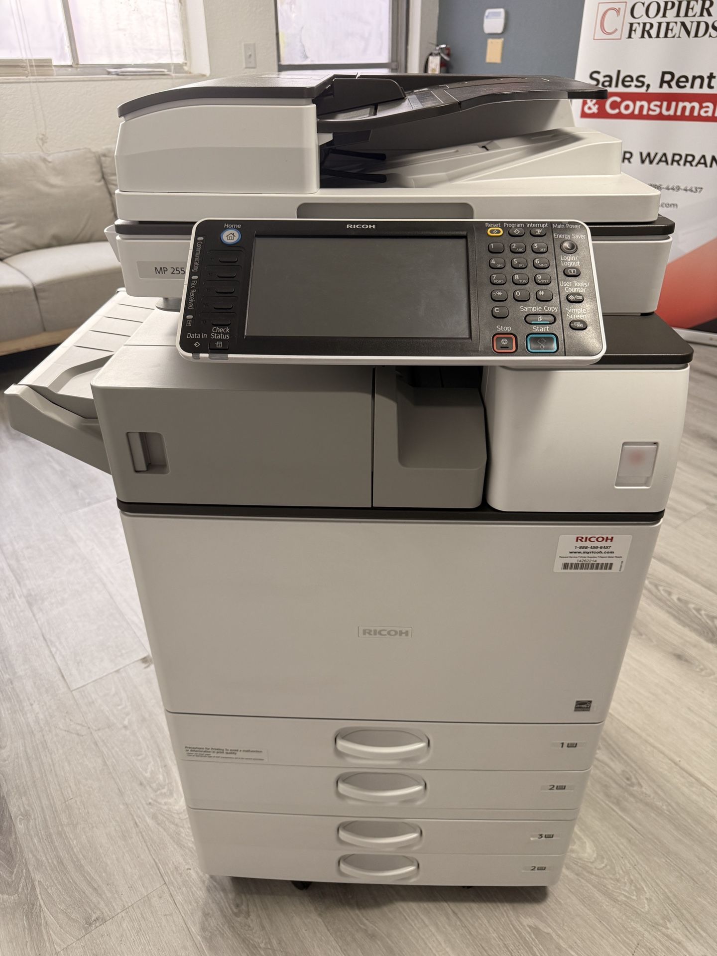 Copier Machine Láser Ricoh MP 2554 Monochromatic Printer