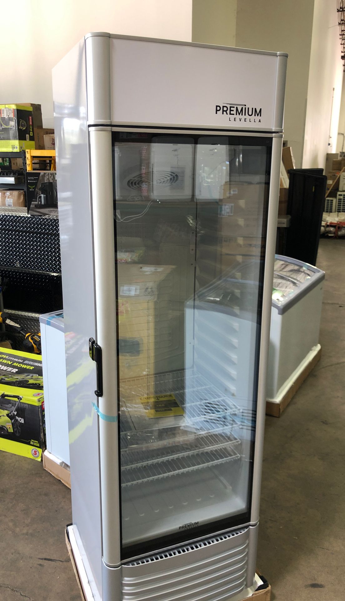 PREMIUM 12.5 cu. ft Single Door Commercial Refrigerator Beverage Cooler in Gray