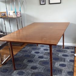 Mid-Century Expandable Wood Dining Table