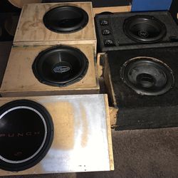 Single 15 Inch Subwoofers In Boxes