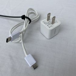 Aukey 20w Usb-c Power Supply Adapter And 3 Foot Usb-c To Usb-c Cable