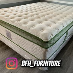 14in Queen Size Elite Organic Superior Hybrid Gel Memory Foam Pillow Top Mattress 