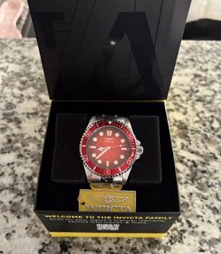 Invicta Pro Diver Men’s Watch- Red, Steel