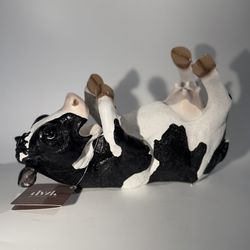 DWK Bovine Brew Wine Bottle Holder Figurine Handcrafted New W/Box Cow Kitchen